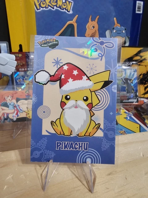 pokemon merry christmas card database Pokmon Super Mario & Luigi Pikachu Merry Christmas Card Database Uncut  Sheet