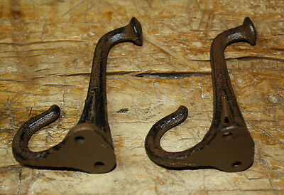 6 Cast Iron Tack Saddle Hook Style Coat Hooks Hat Hook Rack Hall Tree BROWN 3