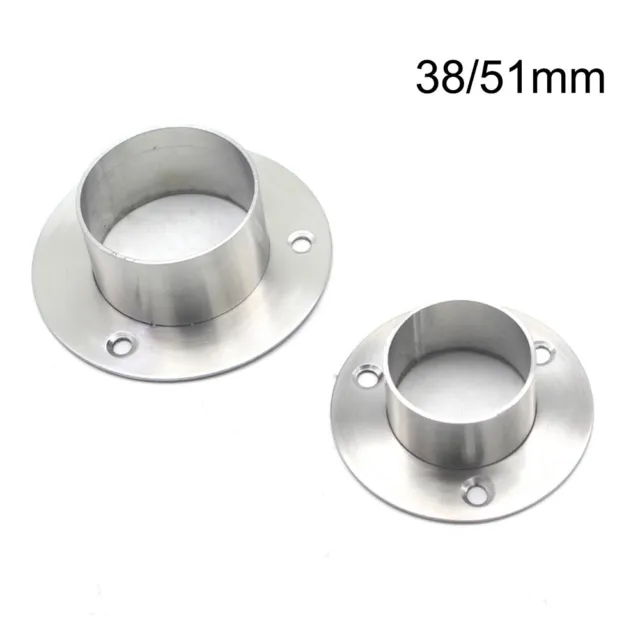 Elegante staffa da parete in acciaio inox con flangia rotonda opzioni 38 mm e 51