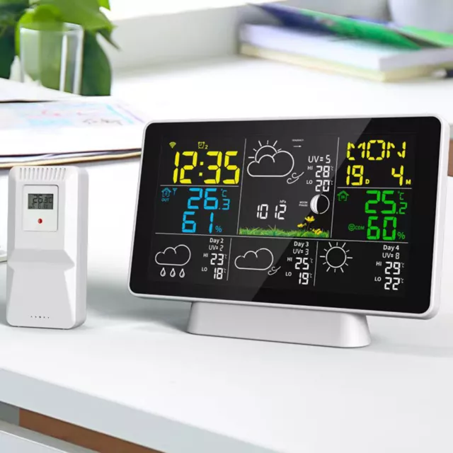 WiFi Weather Station Smart Weather Clock Calendar 4-Day Weather Forecast L8P3