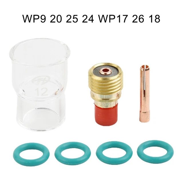 High Quality Gas Lens Collet Body Gas O-rings Stubby TIG Torch WP-9/20/25