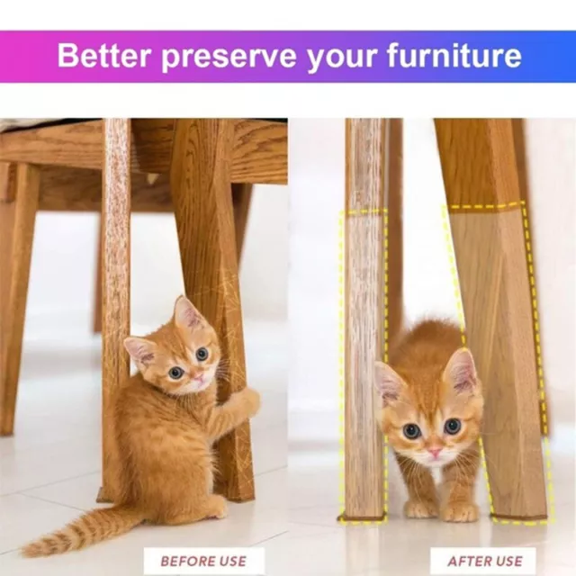 2Pcs Transparent Soft Anti-scrapes Cat Sofa Protector Furniture Protective P-wf