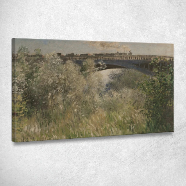 Tableau Toile Monet – Pont De Waterloo – Reproduction Décorative – Sur Mesure Made In Italy