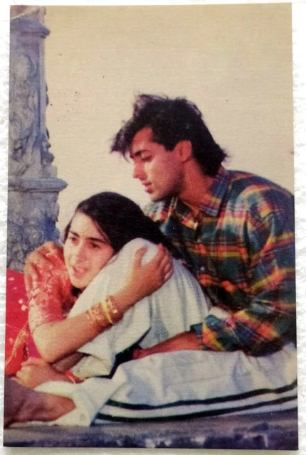 Acteur de Bollywood Salman Khan - Carte postale rare de Karisma Kapoor...