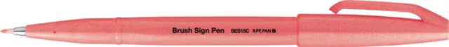 PentelArts Faserschreiber Brush Sign Pen SES15 neonrot