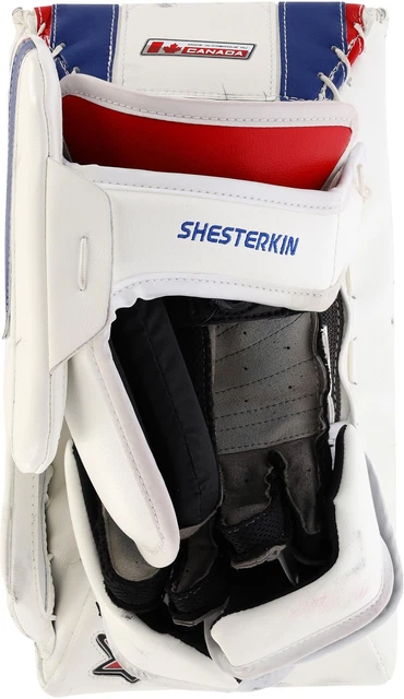 Igor Shesterkin New York Rangers Game-Used White Brian's Blocker Igor Shesterkin New York Rangers Game-Used White Brian's Blocker