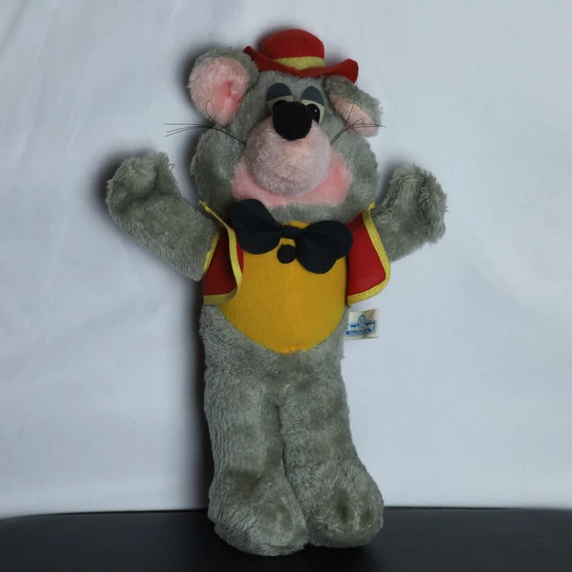 VINTAGE CHUCK E Cheese Stuffed Doll 13.5" 80's Pizza Time Theatre Plush