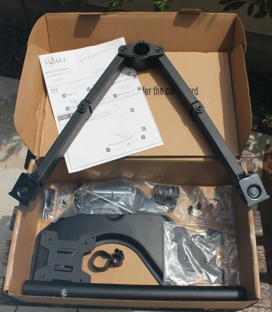 Wali Articulated stand for 2 computer monitors 13" to 27", BLACK, open box