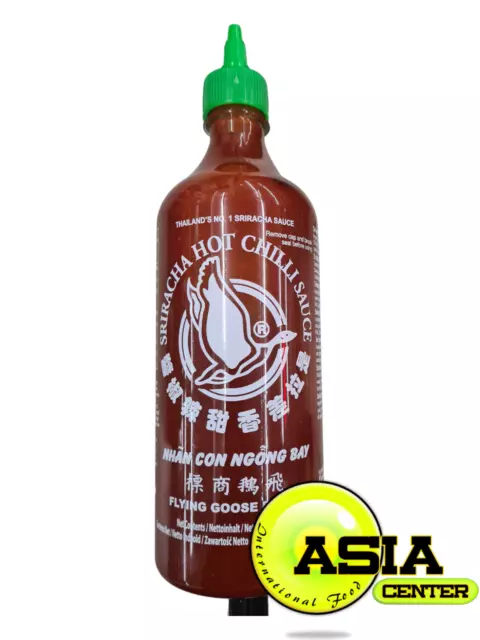 Flying Goose - Sriracha scharfe Chilisauce "Original" - grüner Deckel 3 x 455 ml