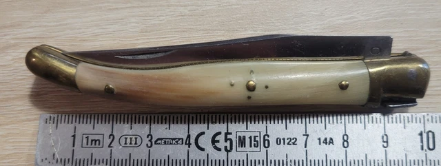 Couteau Laguiole Pliant Ancien - Poignée Bois, Fabrication Française