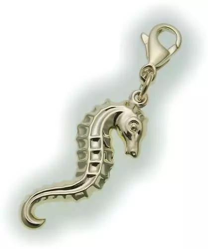 Pendentif Charme Hippocampe Cheval de Mer Or 333 Pendentif or Unisexe