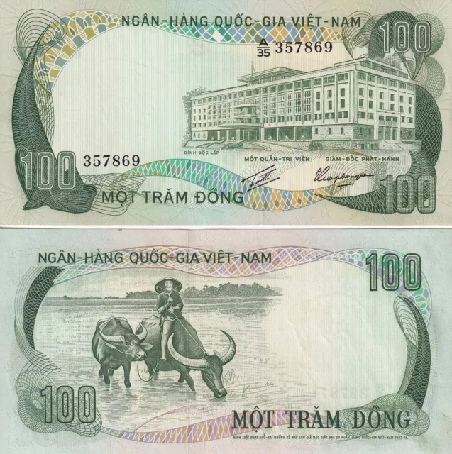 Viet Nam Viet Nam South 100 Dong ND 1972 P 31 UNC Buffalo