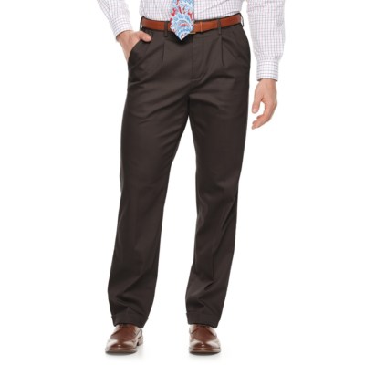 Croft&Barrow Classic Fit Pleated, Cuffed  No Iron Stretch Men's Khaki Pants $54