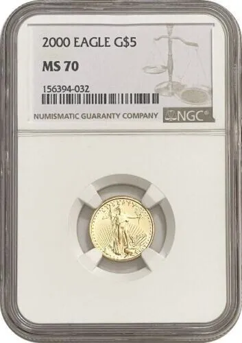 2000 1/10 Oz $5 American Gold Eagle Coin NGC MS70