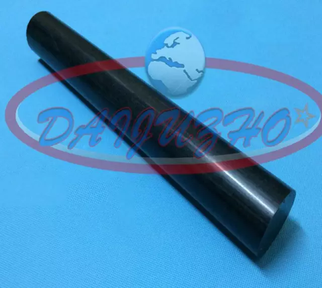 2pc PA Plastic Round Rod Stick Stock Black 10mm x 250mm New Nylon Polyamide