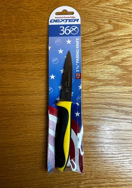 Dexter-Russel 360 Series 3 1/2" Paring Knife, Yellow  S360-3 1/2