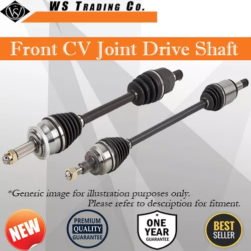 1 PAIR New CV Joint Drive Shafts For Hyundai Elantra XD 2000 - 2007 Auto