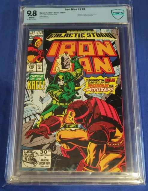 Iron Man  #279 CBCS 9.8 Marvel Comics Ronan cover white pages not cgc