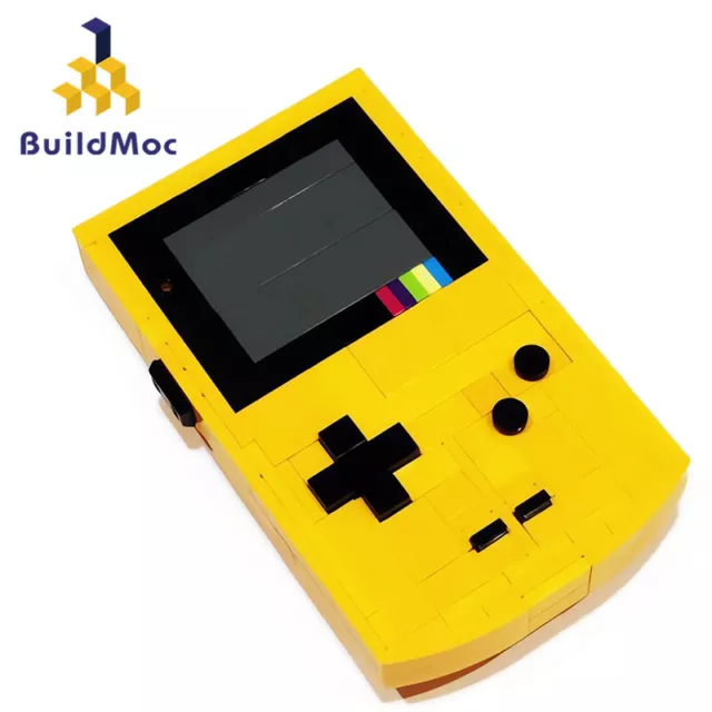 MOC Game Boy Color Building block set Yellow Game Console Collection Gifts