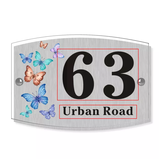 Personalised House Sign Door Number Plaque Custom Door Sign Name Plate Plaques