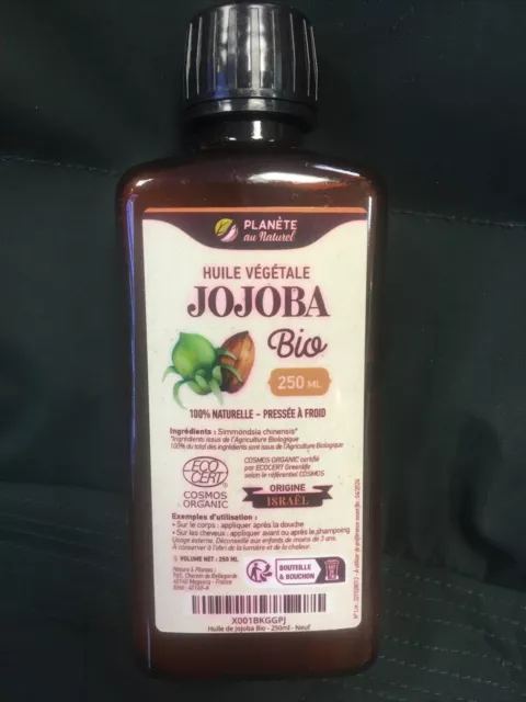 Huile De JOJOBA Bio 250 Ml - Cosmos Organic - Planète Au Naturel - Pure, Naturel