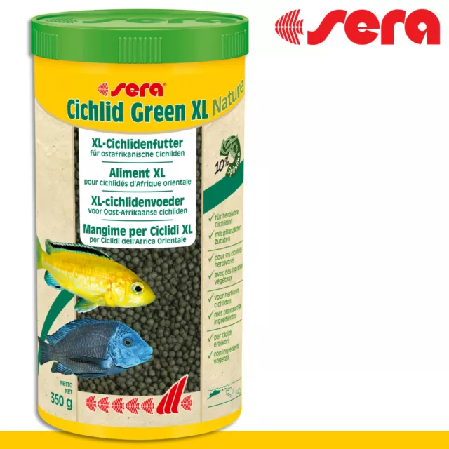 Sera 1000ml Cichlidae Vert XL Nature Buntbarsch Zierfische Croissance Nourriture