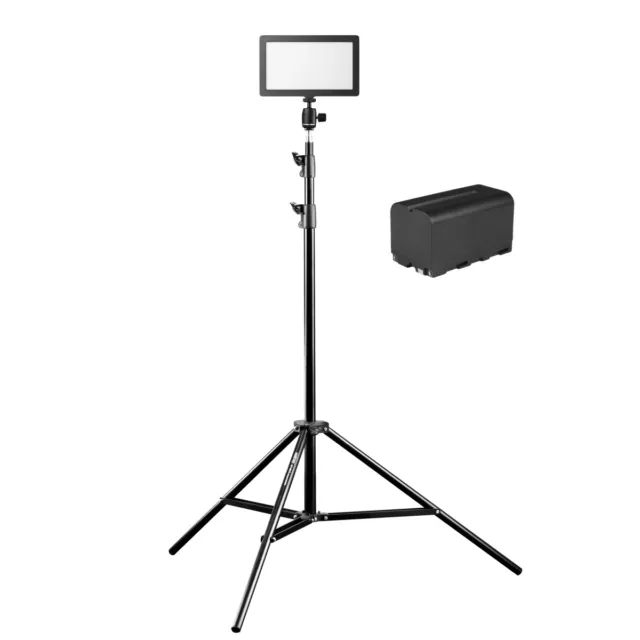 walimex pro Soft LED 200 Square Bi Color Set2, lamp + Li-Ion Battery + tripod