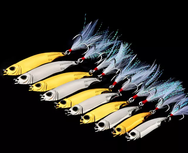 10pcs/Set Fishing Lures Metal Spinner Baits Bass Tackle Spoon Trout Crankbait