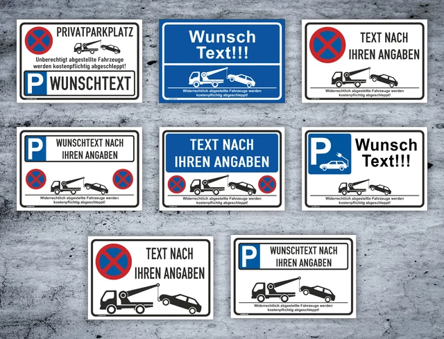 Parkverbotsschild „Privatgrundstück“ – 30x20 Cm, Alu-Dibond, Wetterfest, 2 Stück