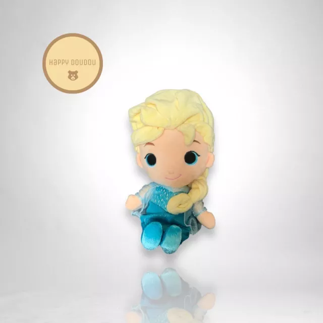 Doudou Peluche Poupée reine des neiges bleu Nicotoy Disney