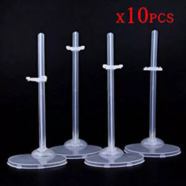 10 Pcs Doll Stand Display Holder for 11.5'' Dolls Transparent Model Support Tool