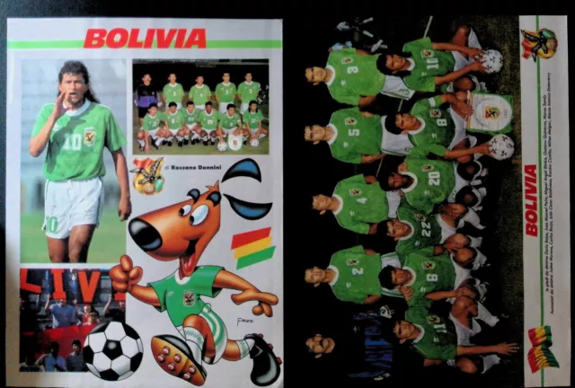 1994 Calcio World Cup Usa 94 Poster E Album Inserto Speciale Bolivia Guerin