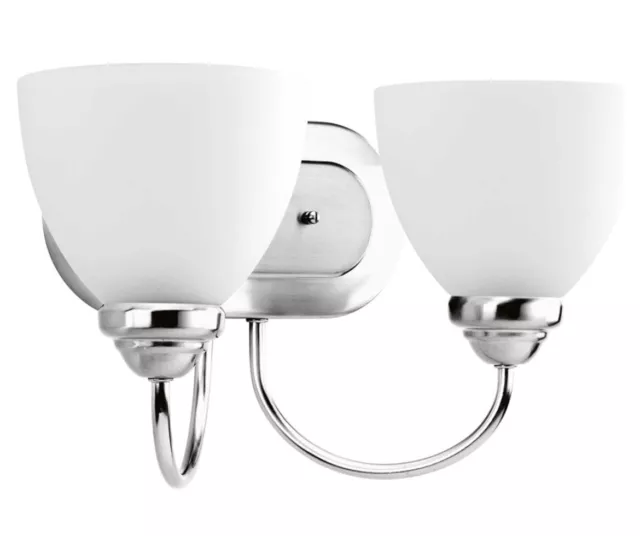 PROGRESS LIGHTING P2915-15 Heart 2-Light Bath & Vanity, 100 W, Polished Chrome