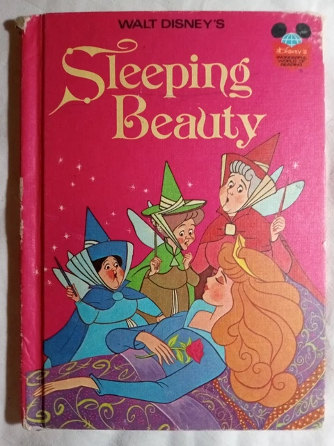 Walt Disney SLEEPING BEAUTY Fairy Tale 1974 Vintage Hardcover Book