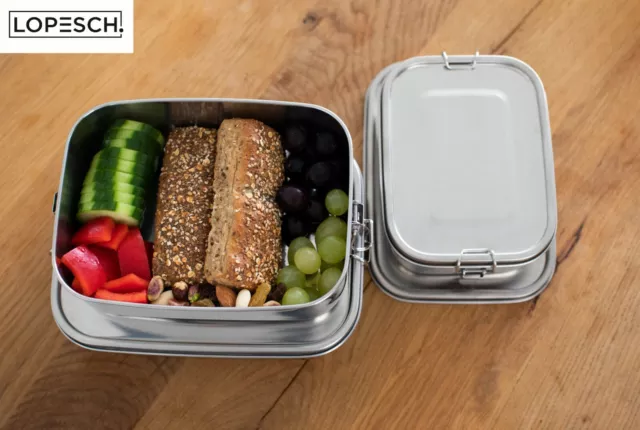 Edelstahl Lunchbox, Brotdose, Aufbewahrung Box ca.1200 ml (über 1000 Stk. verk.)