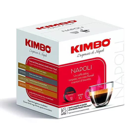 192 Cialde Capsule Caffe' Compatibili Nescafe Dolce Gusto Kimbo Napoli Originali