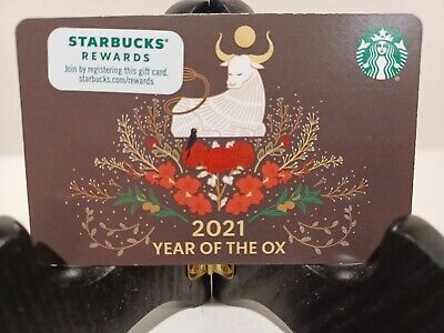 Starbucks Card 2021 " Year Of The Ox " Brand New🔥Vhtf Popular~Great Price 🐂