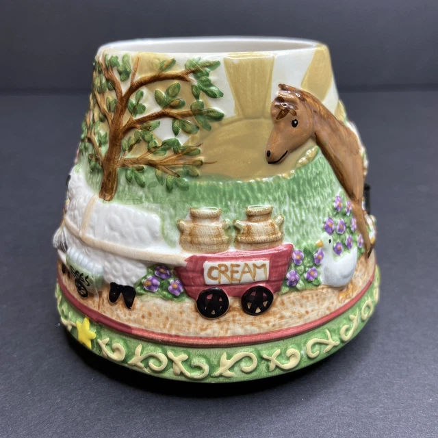 YANKEE CANDLE TERESA Kogut Animal Farm Barnyard Jar Candle Shade Cow