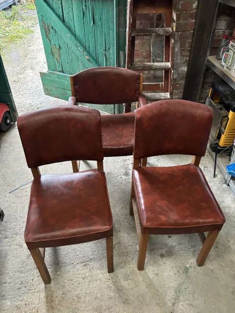 1950S PUB CHAIRS X 3 by Harold Fieldman Mid Century Vintage Retro