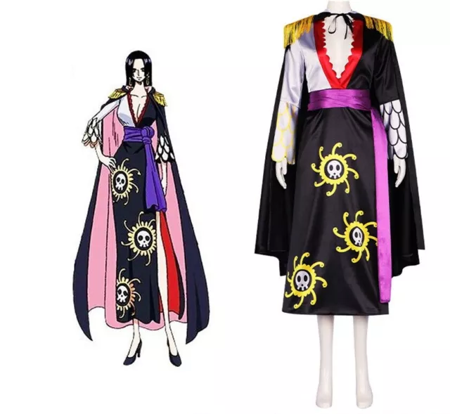One Piece Boa Hancock Cosplay Costume Dress Cloak Full Set Carnival Party Outfit