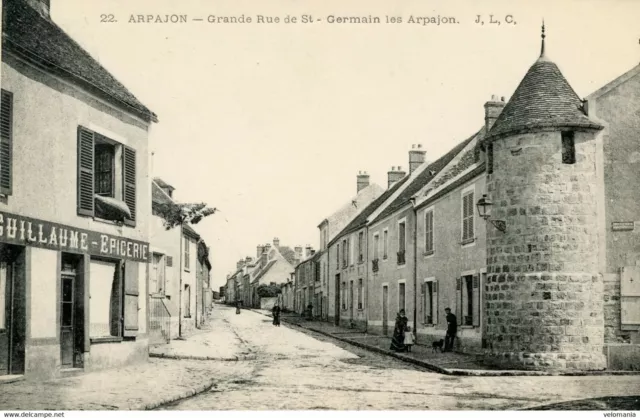 S6904 cpa 91 Arpajon - Grande Rue de St Germain les Arpajon