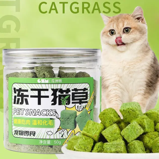 50g Cat Snack Mint Natural Catnip Cat Treats Healthy Grass Snack New V4E1