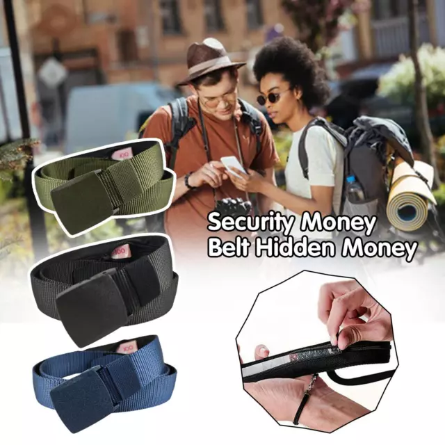 Secret Money Belt Hidden Wallet Running Belt Travel Holder Bumbags Waist F9E7
