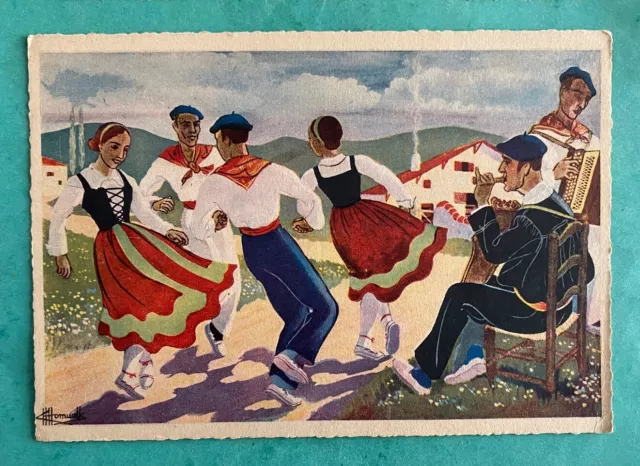 CPM ESPAGNE - Basse- Navarre - Danseurs de Beghiras