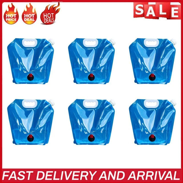 Camping Folding Water Bag No Leakage Water Container with Faucet Pouch (5L)