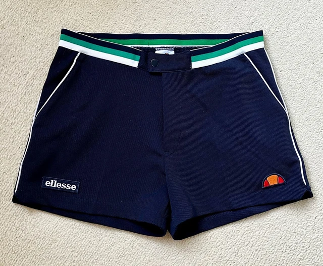Pantaloncini Da Tennis Vintage Ellesse Anni 80 Taglia Marina Large