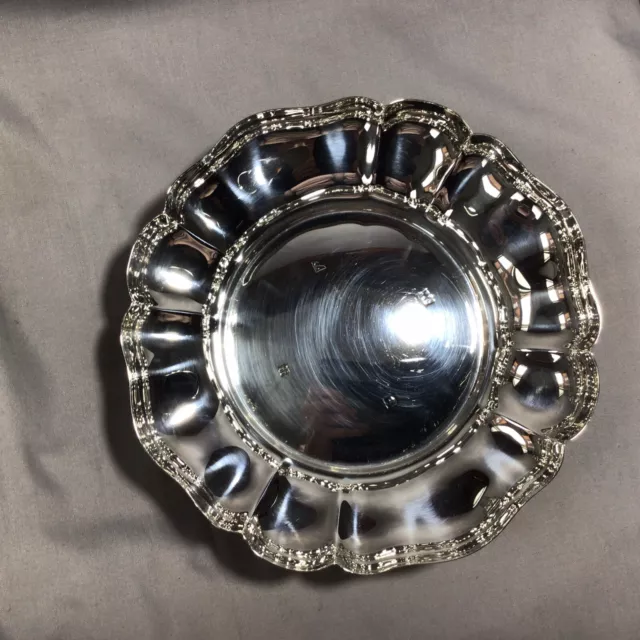 1964 Solid Silver Scalloped Shape Bowl By Barker Ellis Silver Co.  160.31g.