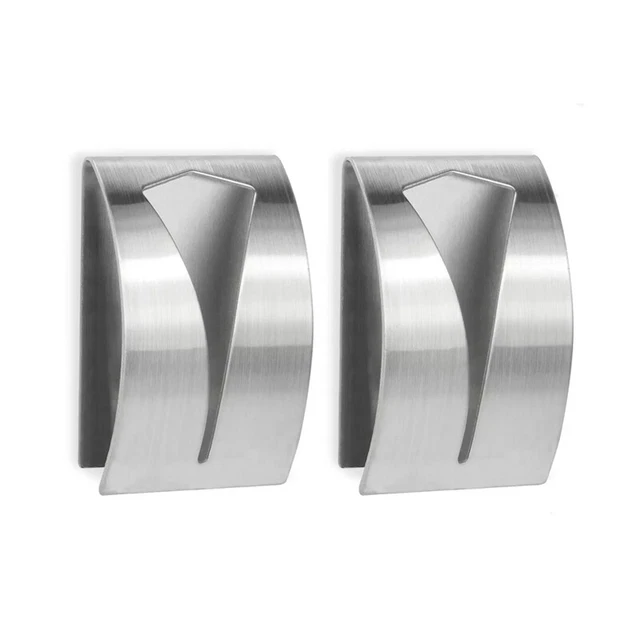 Tea Towel Holders Bathroom Kitchen Self Adhesive Hook on Wall Stainless Steel UK