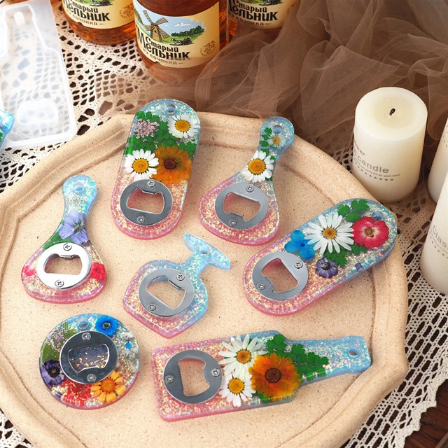 Korkenzieherharz Gussform Silikon Bierflaschenöffner DIY Kristall Epoxy Form Set 3