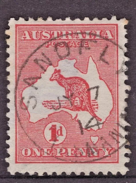 Tasmania nice SANDFLY 1914 postmark on 1d kangaroo rated R by Hardinge